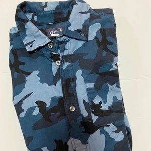 Boys children Place button down shirt
